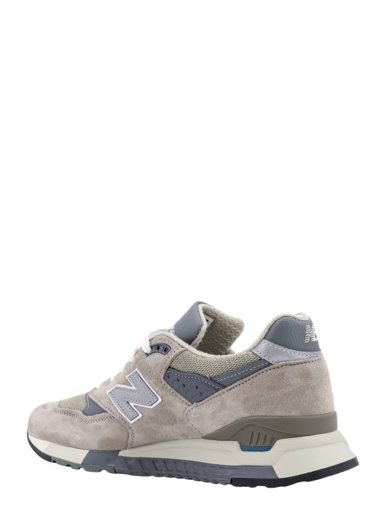 Shop New Balance Suede Sneakers With Contrasting Inserts In Grey