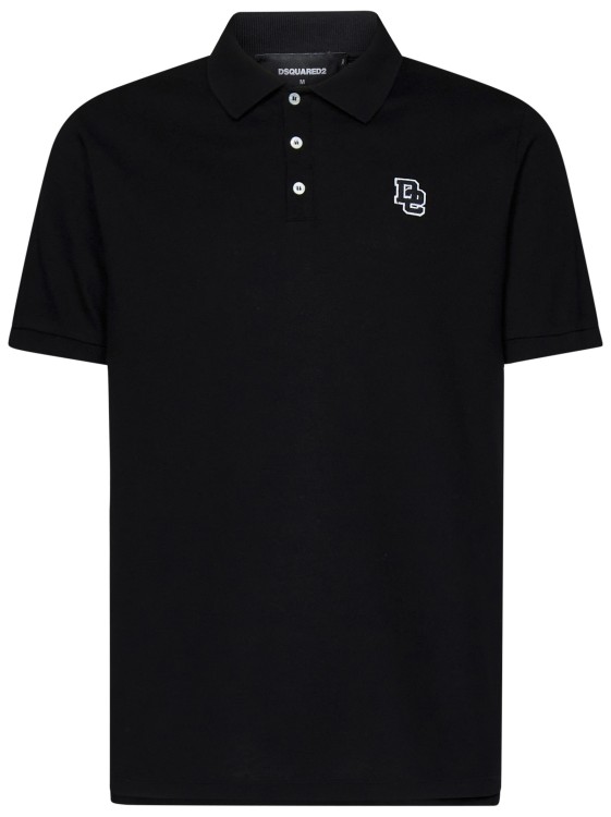 Shop Dsquared2 Black Slim-fit Polo Shirt