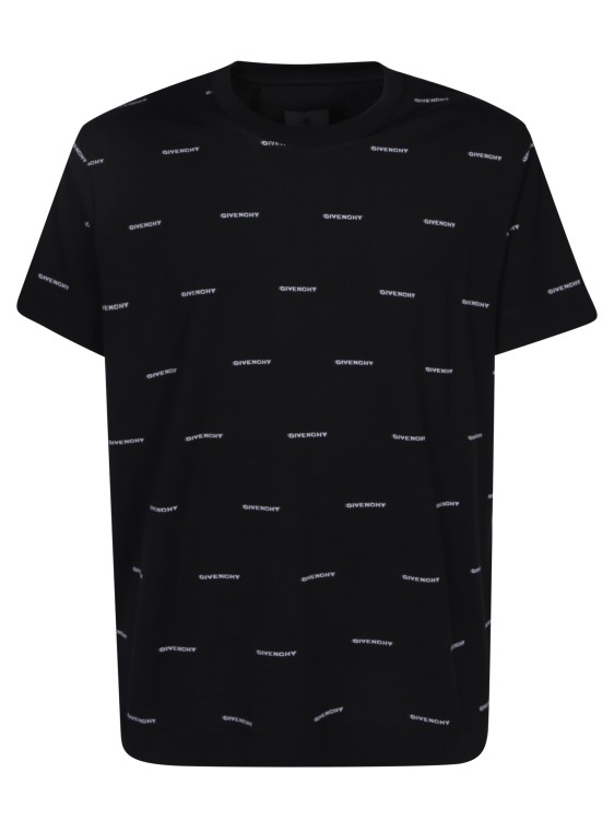Givenchy Cotton T-shirt With 4g All-over Pattern In Black