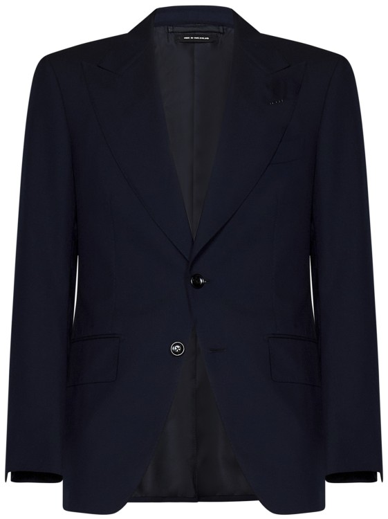 Shop Tom Ford Blue Wool Suit