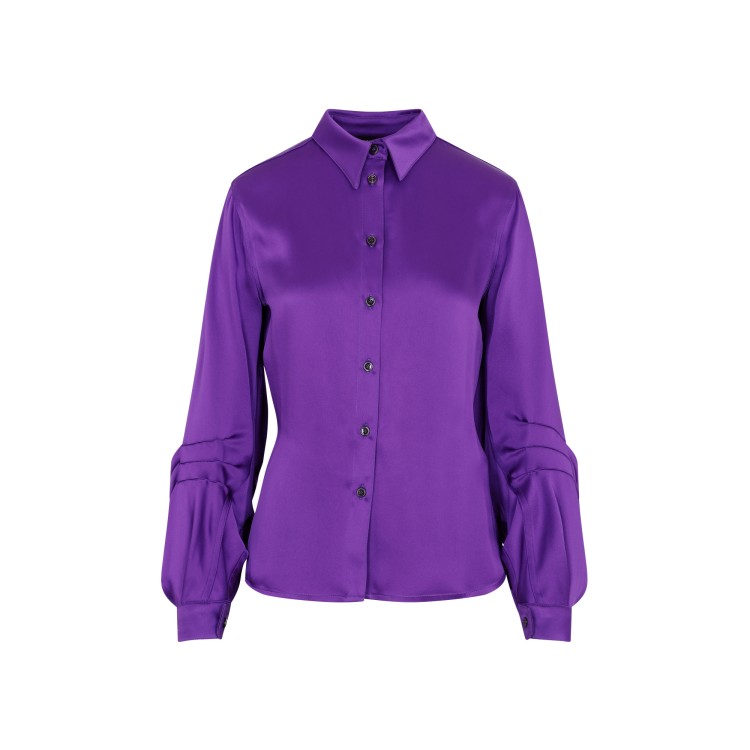 Shop Tom Ford Purple Acetate Shirt