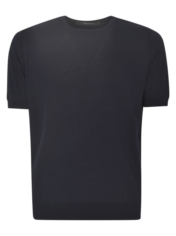 Shop Tagliatore Knit T-shirt In Black