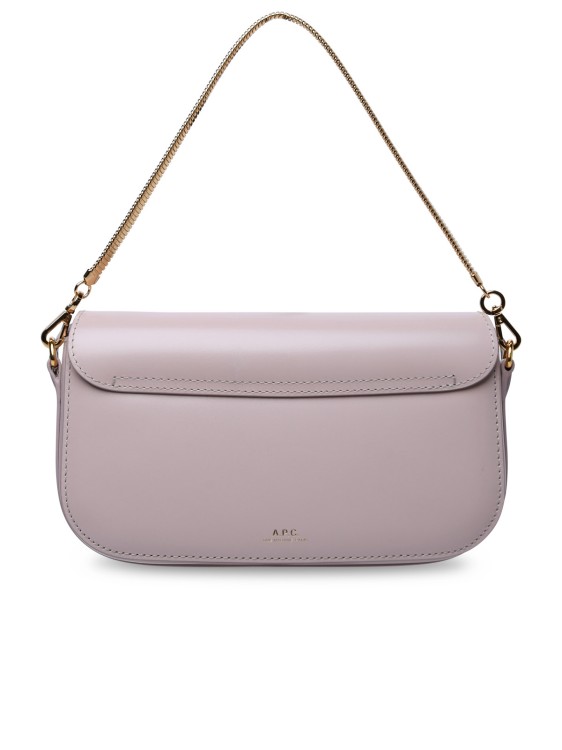 Shop Apc Grace' Pink Leather Bag In Grey