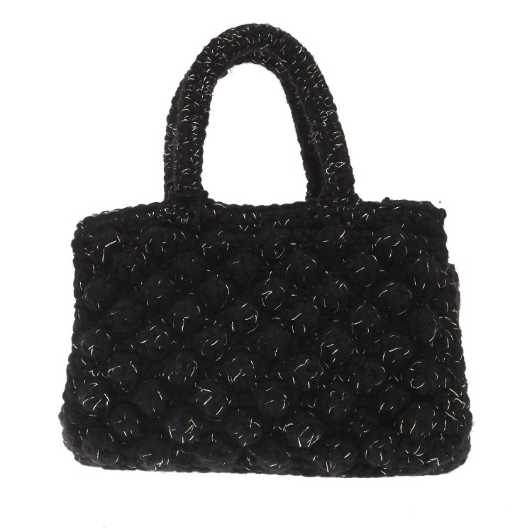Shop Chica Black Shopping Crochet Bag