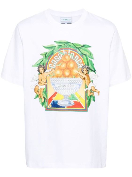 Shop Casablanca Optical White Organic Cotton T-shirts