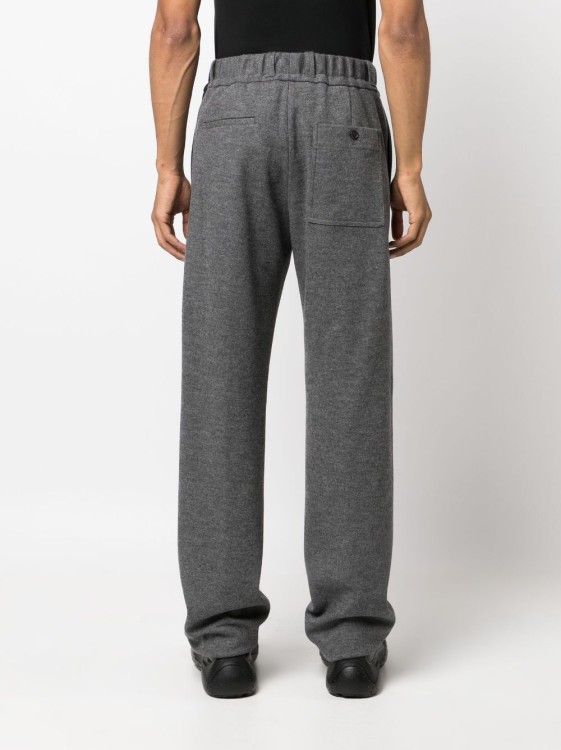 Shop Lanvin High-rise Straight-leg Trousers In Grey