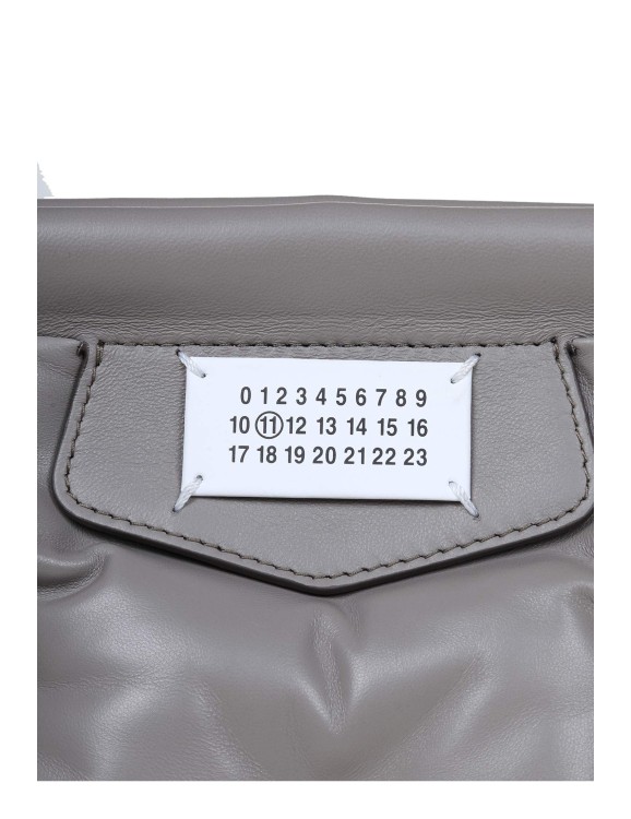 Shop Maison Margiela Shoulder Bag In Matelasse' Leather Gray Color In Grey