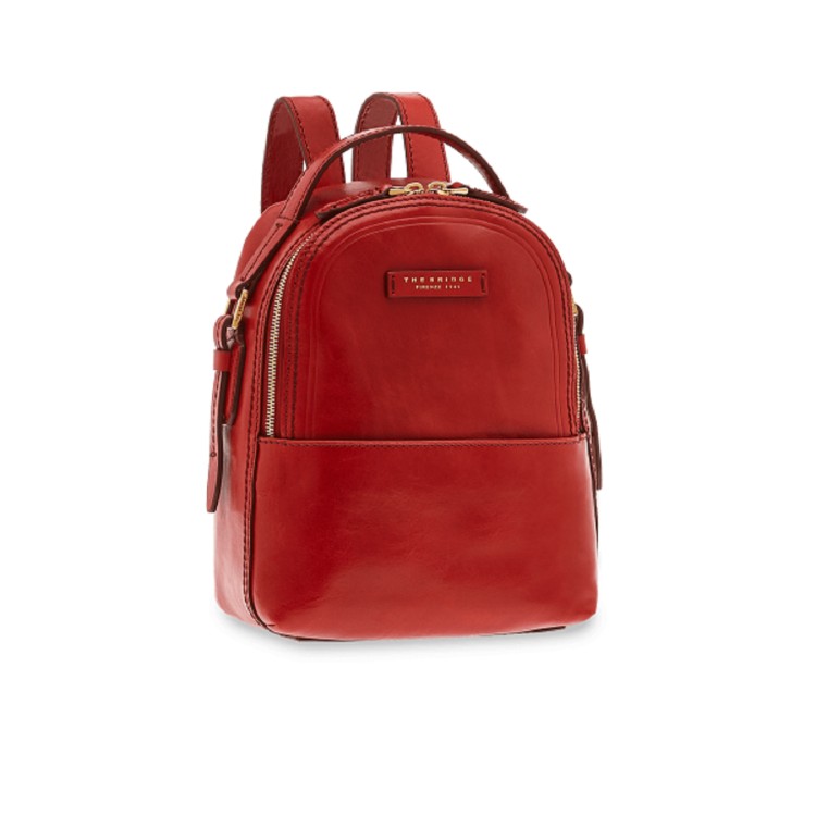 The Bridge Red Leather Backpack