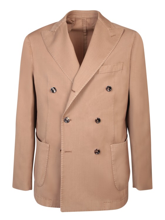 Shop Dell'oglio Double-breasted Jacket In Brown