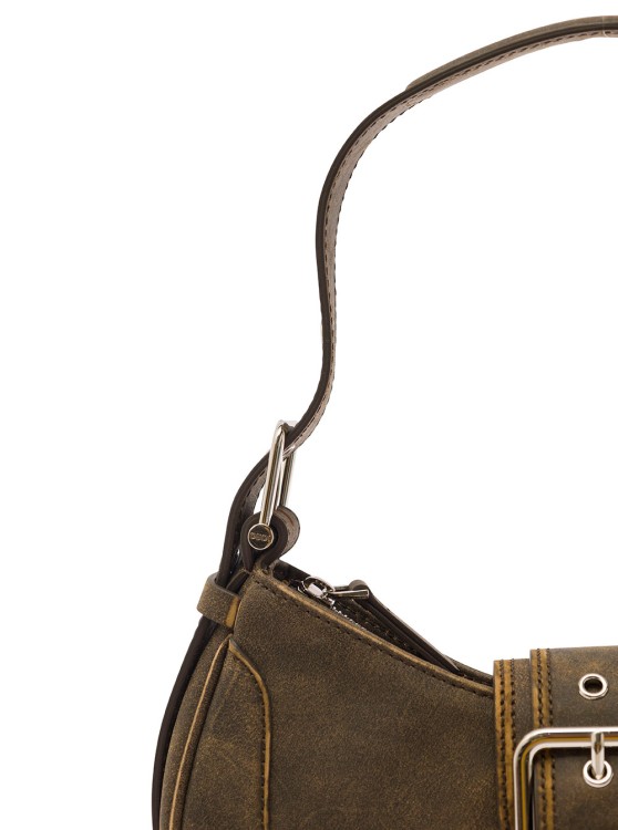 Shop Osoi Brocle' Vintage Brown Shoulder Bag In Leather In Black