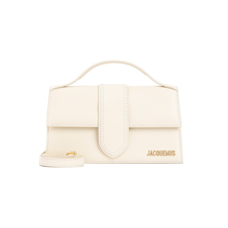 Jacquemus Ivory Leather Le Grand Bambino Bag In Neutrals