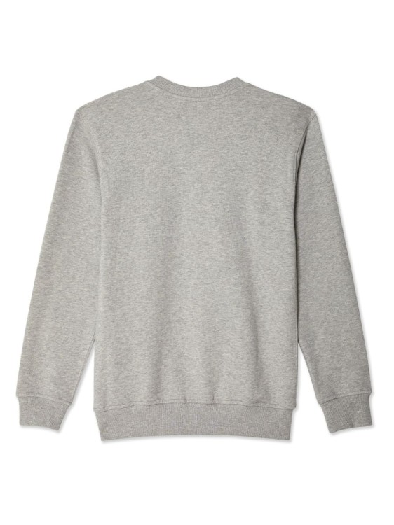 Shop Comme Des Garçons Cotton Graphic Print Sweater In Grey