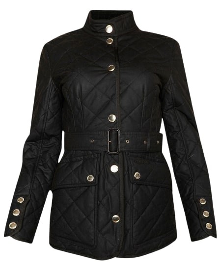 BURBERRY FITTED QUILTED JACKET WITH BELT,8062753