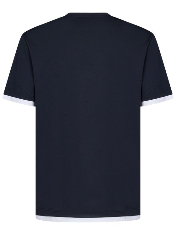 Shop Brioni Navy Blue T-shirt