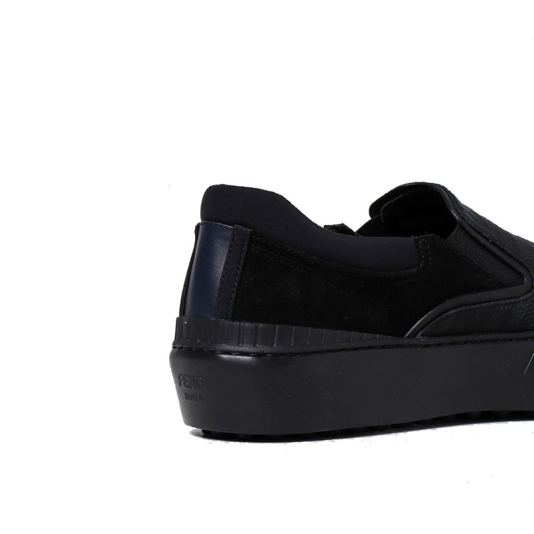 Shop Fendi Black Force Sneakers