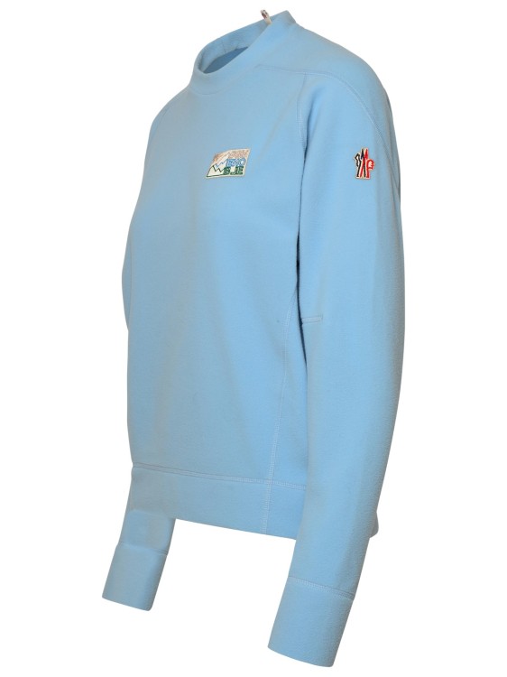 Shop Moncler Logo Sweatshirt In Blue