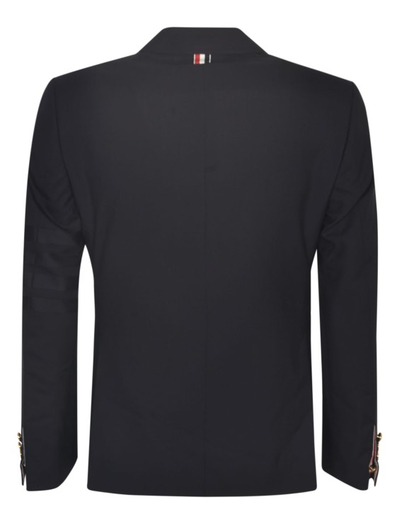 Shop Thom Browne Signature-stripe Single-breasted Blazer In Black