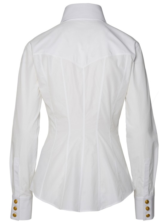 Shop Balmain Western Shirt In White
