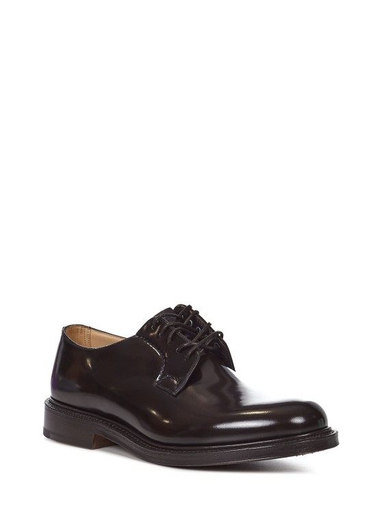 Shop Church's Calfskin Leather Derby Shoes In Black