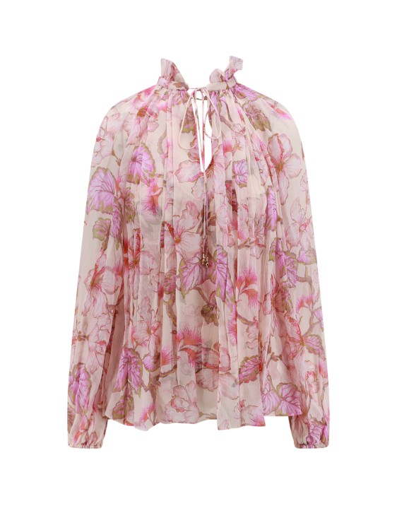 Shop Zimmermann Viscose Shirt With Internal Top In Multicolor