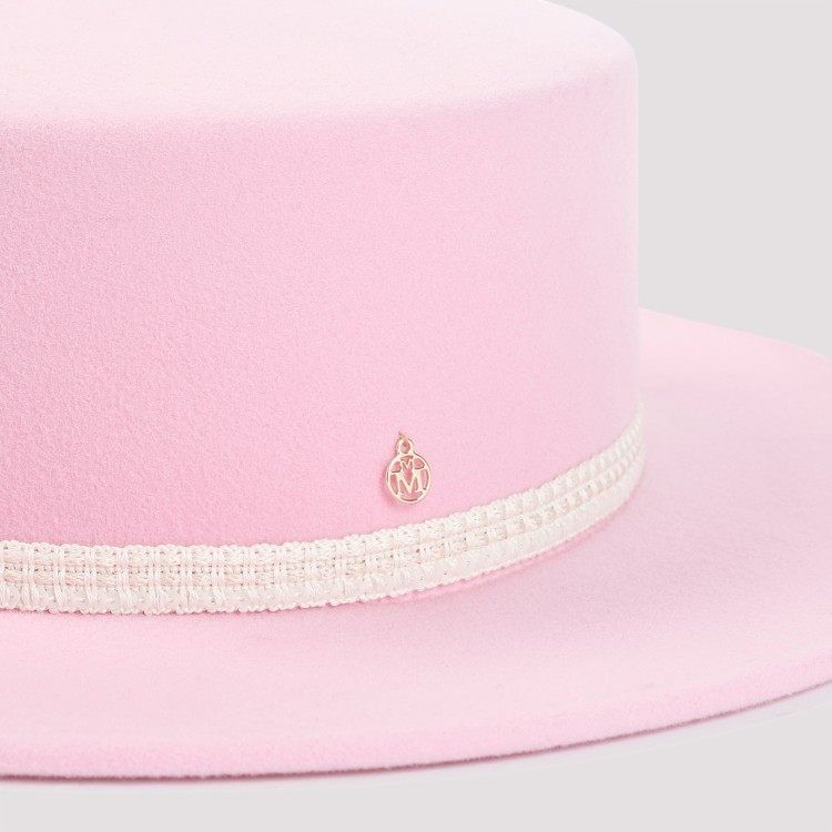 Shop Maison Michel Kiki Sequins Bubblegum Wool Felt Hat In Pink