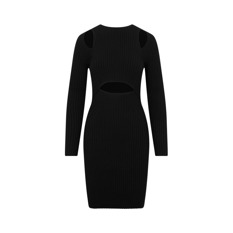 Jjonathan Simkhai X Wolford Contoured Ribs Dress In Black