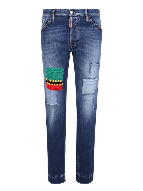 Shop Dsquared2 Dark Jamaica Wash Bob Blue Jeans In Neutrals
