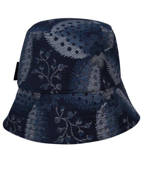 Shop Etro Blue Cotton Blend Hat In Black