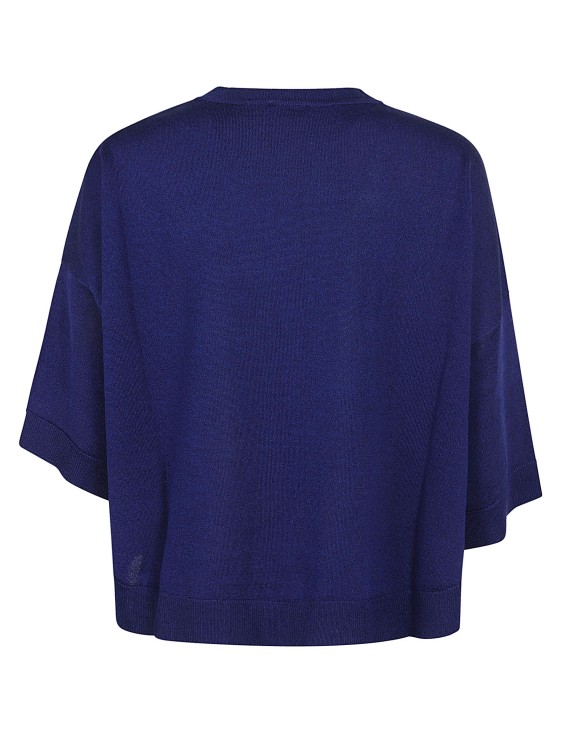 Shop Etro Light Cotton Blend Knit Top In Blue