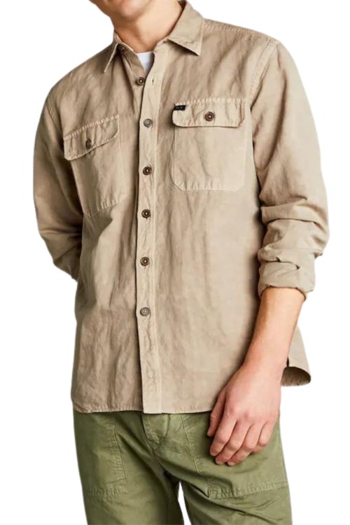 Shop Fay Beige Over Shirt In Brown