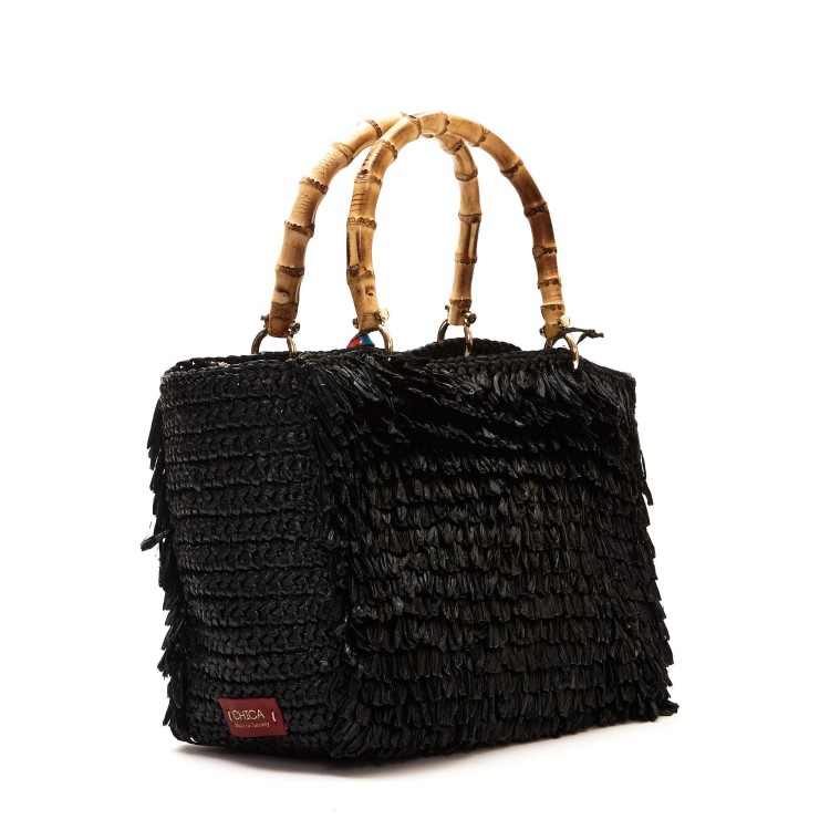 Shop Chica Black Fringe Crochet Bag
