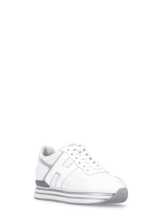 Shop Hogan Midi Platform H483 Sneakers In White