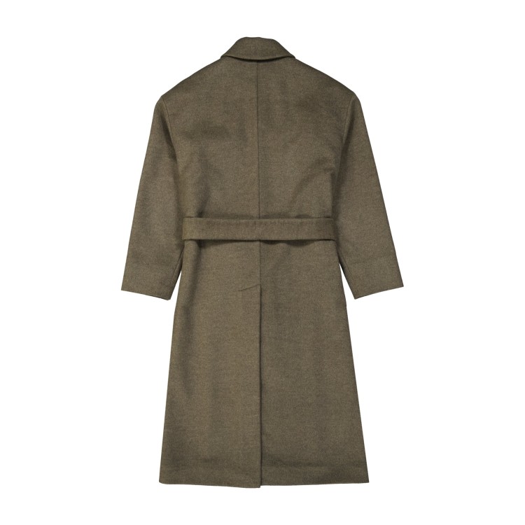 Shop Brunello Cucinelli Green Wool And Cashmere Coat