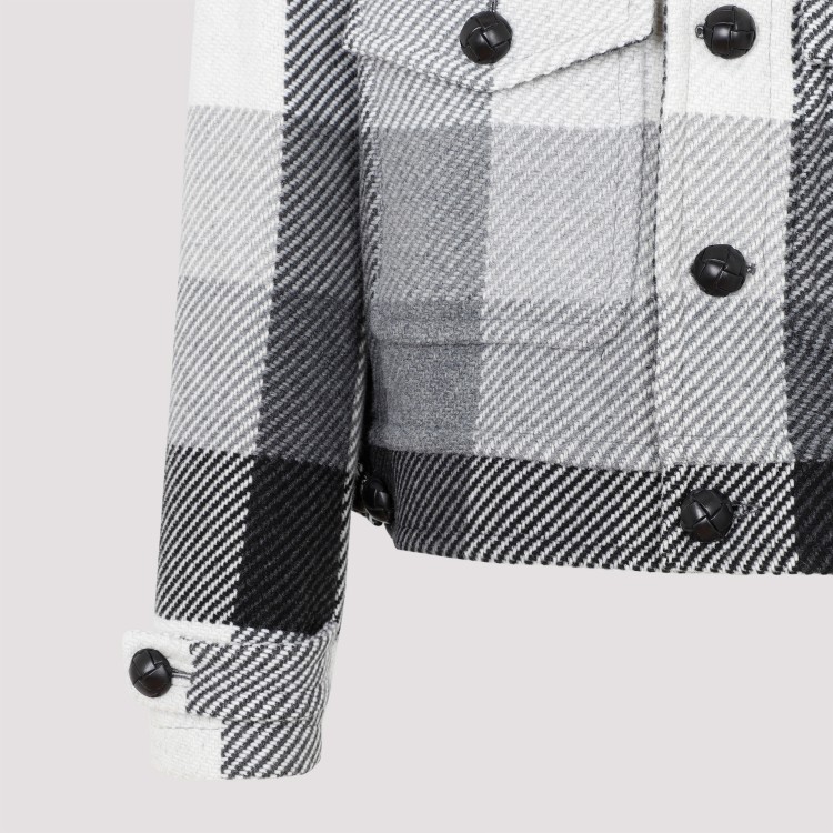 Shop Etro Grey Wool Coat