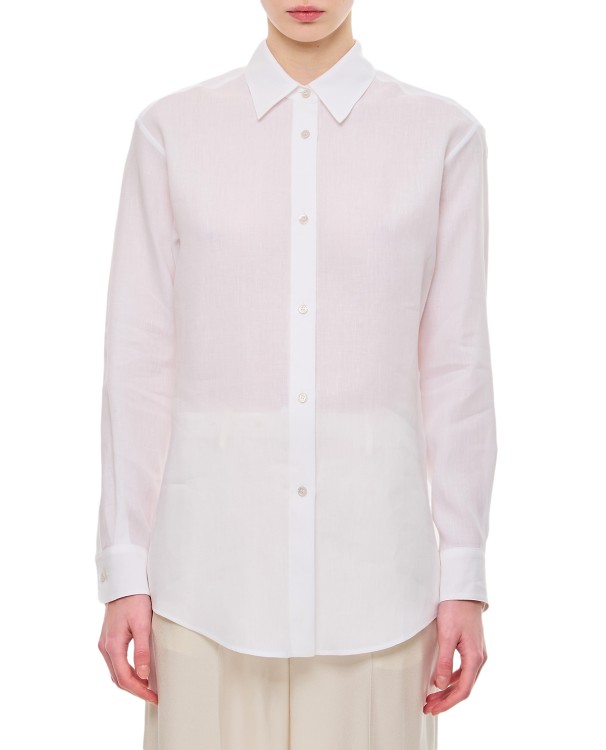 Shop Gabriela Hearst Ferrara Cotton Shirt In White