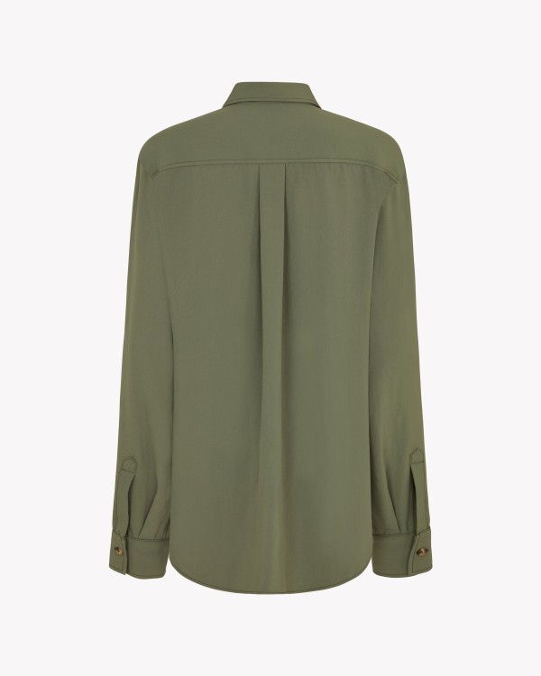 Shop Serena Bute Safari Shirt - Khaki In Green