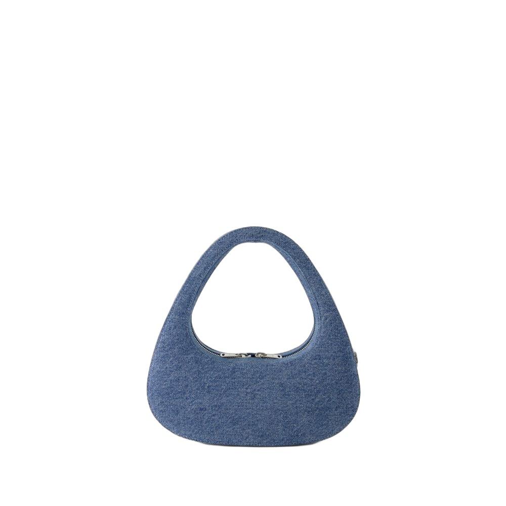 Coperni Swipe Denim Top Handle Bag In Blue