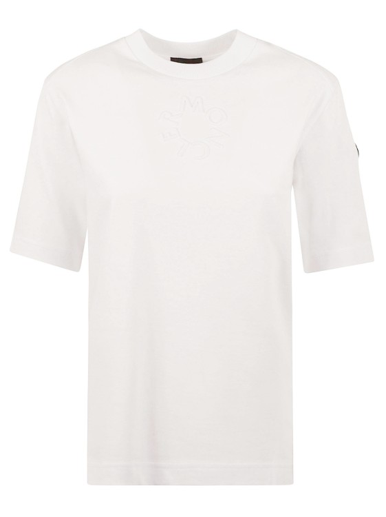 Moncler White Cotton T-shirt In Neutral