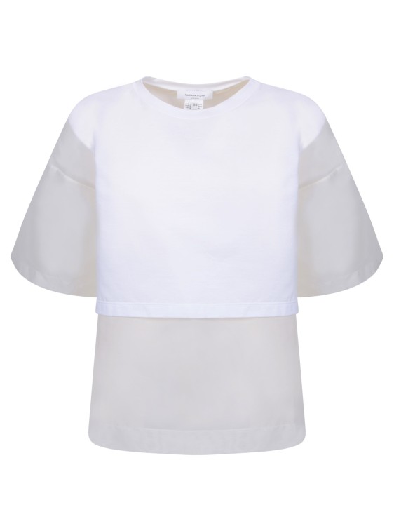 Shop Fabiana Filippi White Cotton Jersey T-shirt
