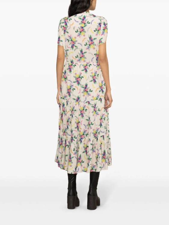 Shop Zadig & Voltaire Razy Floral-print Midi Dress In Neutrals