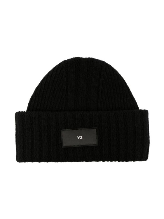 Shop Y-3 Logo-patch Knitted Beanie In Black