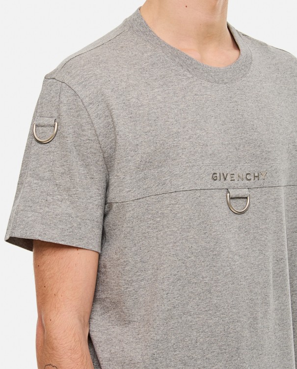 Shop Givenchy Slim Fit Hardware Tshirt In Grey