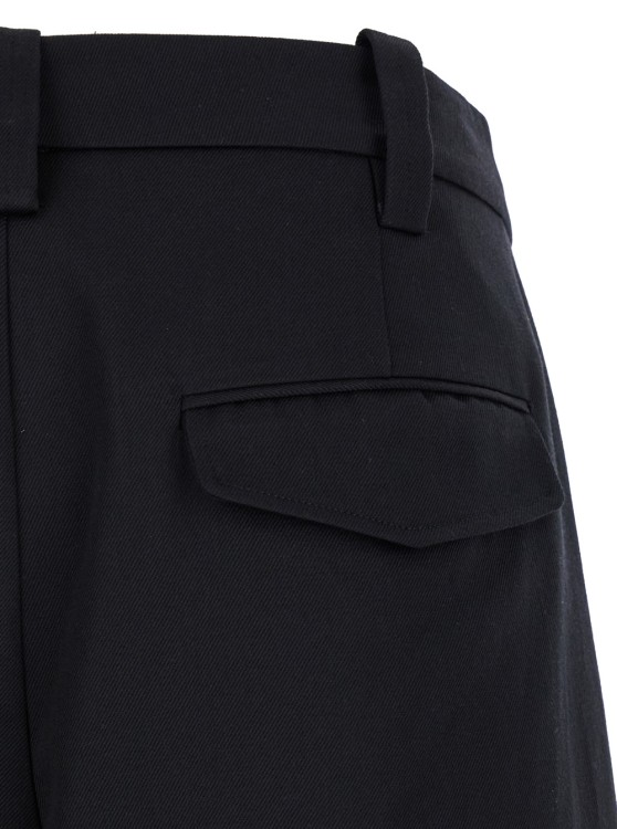 Shop Apc Renato' Trousers With Pleats In Black Cotton And Linen