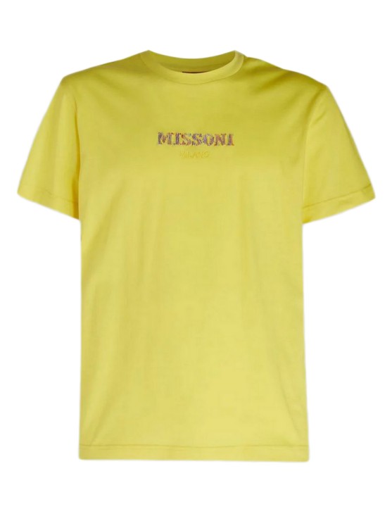 Missoni Yellow Cotton T-shirt In Gold