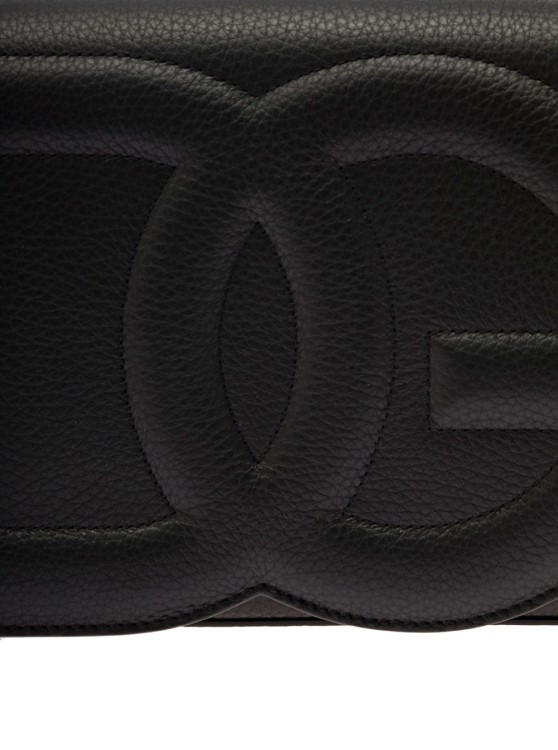 Shop Dolce & Gabbana Medium Dg Logo' Black Crossbody Bag
