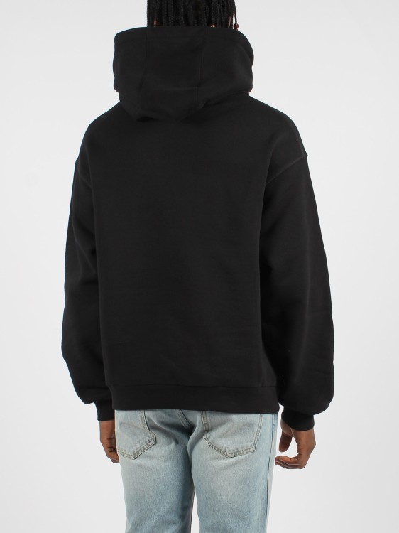 Shop Gucci Cotton Jersey Hooded Sweatshirt In Black