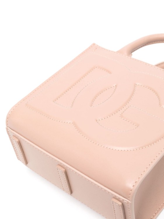 Shop Dolce & Gabbana Beige Leather Bag In Pink