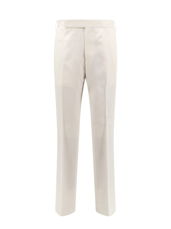 Shop Lardini Viscose Trouser In White