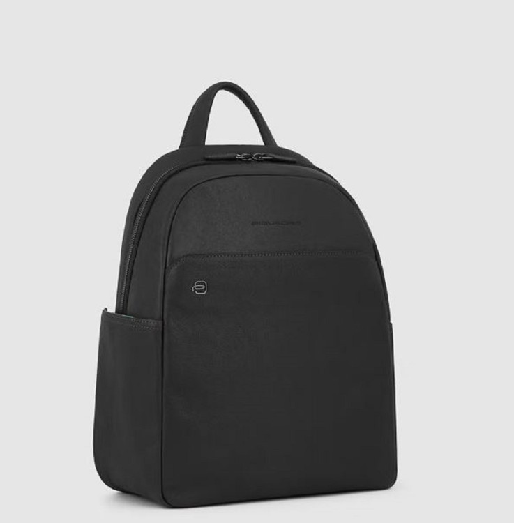 Shop Piquadro Black Leather Backpack