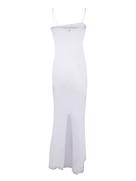 Shop Jacquemus White Viscose Long Dress